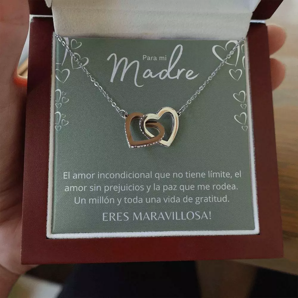  Regalo Para Mama, Feliz Cumple, Cumpleaños de Mama, Feliz Cumpleaños  Madre, Querida Mama, Gracias Mama, Para Mi Madre, Regalo Para Mamá Español,  Collar con Tarjeta de Mensaje y Caja, Cumpleaños, 