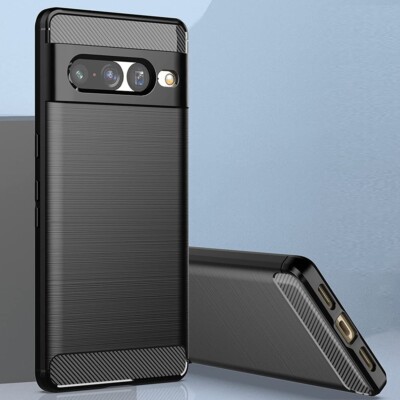 Heavy-Duty Easy to Install Carbon Fiber Soft Slim TPU Case f Google Pixel 7 Pro