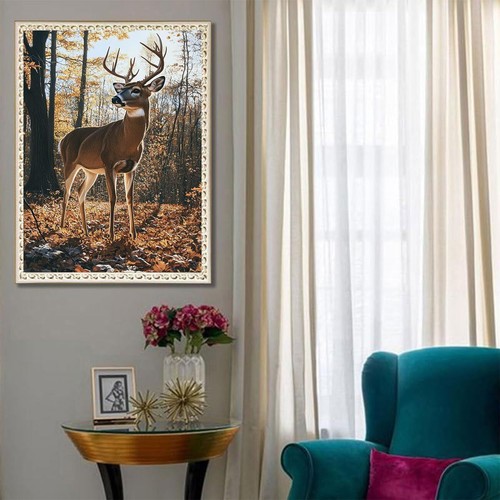 Diamond Art Kits for Adults, Deer 5D Diamond Painting Kits for Beginner DIY Gem - Picture 4 of 7