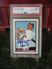 Chipper Jones 1991 Rookie Card Autographed 🎆  HOF  🎆 