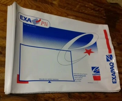  40 Enveloppes Plastique 24 cm 30 cm Adhésif Blanche Opaque Indéchirable Exapaq - Photo 1/3