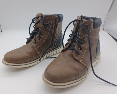 Steve Madden Brown Leather Lace-Up Side-Zip Boot STEVE MADDEN TROOPA BOOTS BROWN LEATHER ZIP UP SIDE WOMENS  main image 3