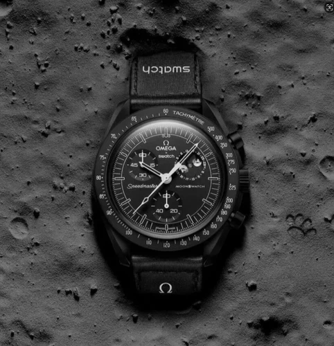 Omega x Swatch Snoopy Moonswatch Mission to the Moonphase New Moon Black