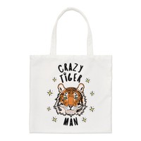 VerrüCkt Tiger Man Stars Regular Tragetasche Lustig Tier Shopper Schulter