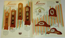 VTG 1960s REVERE CHIMING ELECTRIC CLOCK CATALOG/BROCHURE! COLOR PICS & PRICES!