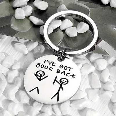 Humorvolle Strichmännchen Schlüsselanhänger Geschenk für Freunde ''I've Got Your Back'' UK  