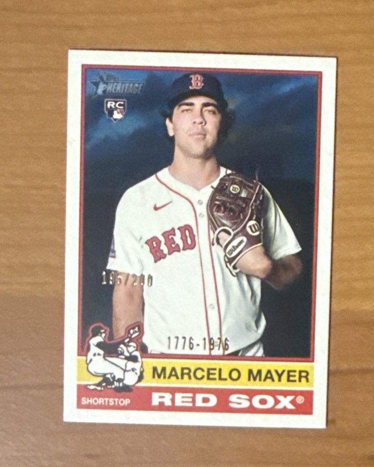 2025 Topps Heritage High Number #688 Marcelo Mayer Bicentennial RC 195/200