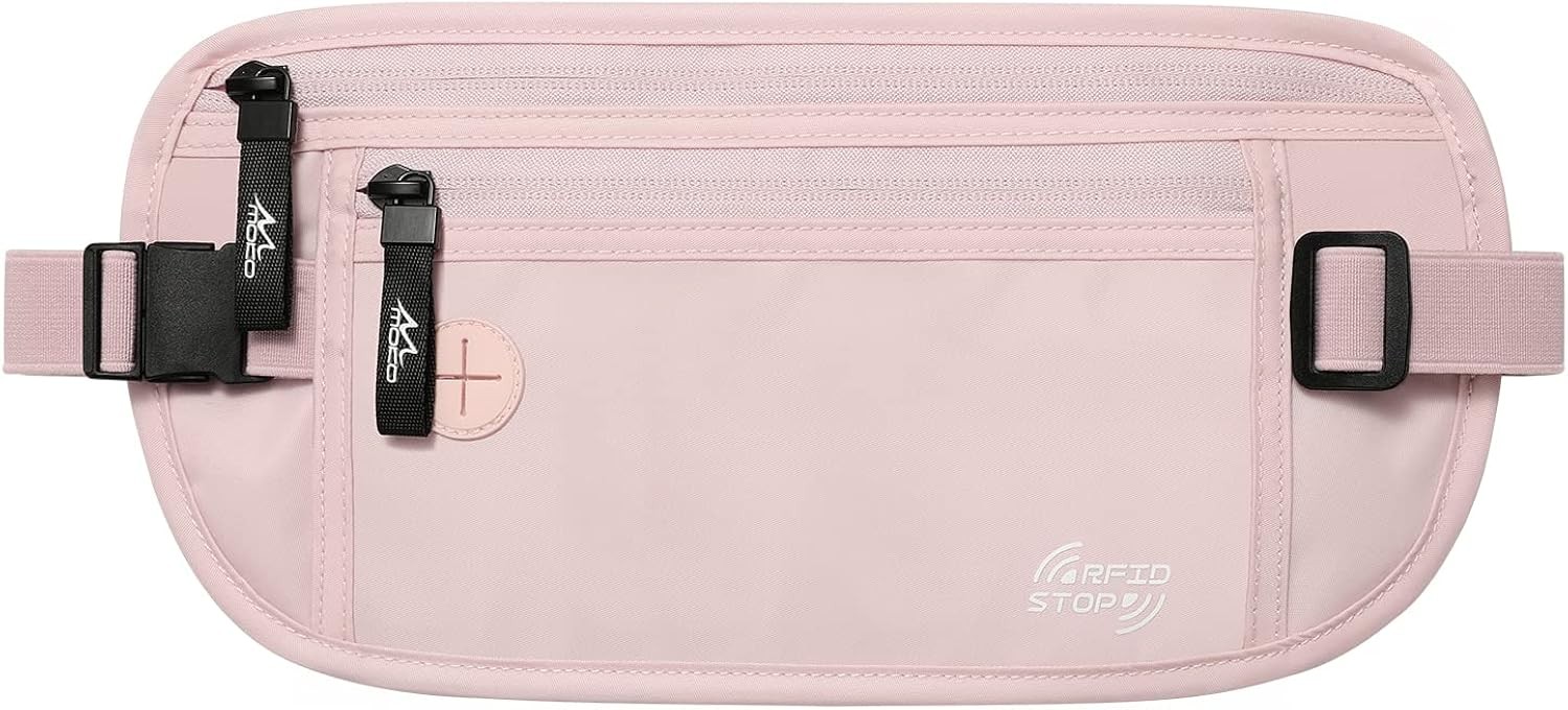 MoKo Secure Travel Money Belt, Undercover Hidden RFID Blocking Passport