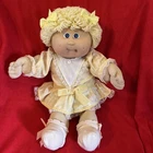 Cabbage Patch Kids girl blonde doll Hm 9 ok factory 1985 Cpk dress TLC read