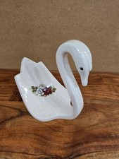 Decorative Hand painted Ceramic Swan Towel Holder bathroom decor