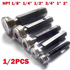 1/2Pcs Steel NPT 1/8" 1/4" 1/2" 3/4" 1" 2" Taper Pipe Plug Thread Gage Gauge US