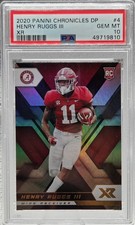 2020 XR ~ HENRY RUGGS Rookie RC Football Card PSA 10 GEM MINT (Pop 9). rookie card picture