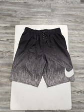 Nike Black Ombre Volley Swim Trunks Size Small Mesh Liner Shorts