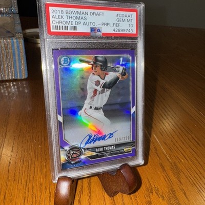 2018 Bowman - Chrome Draft Pick Autographs Alek Thomas  Purple Refractor /250 