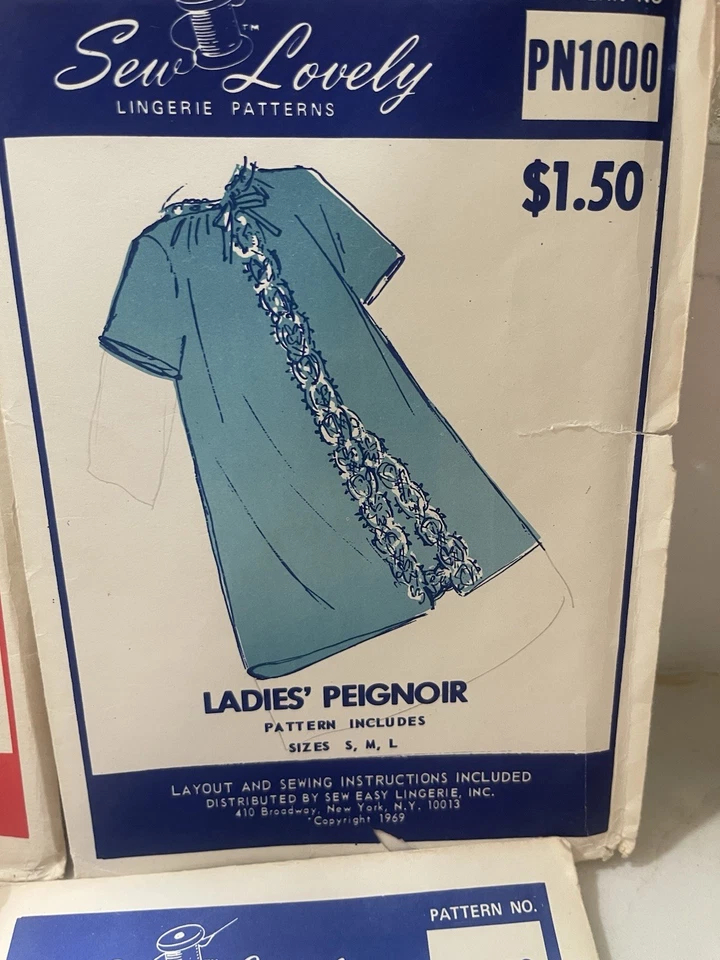 Vintage Sew Lovely Pattern Lot Girdle Peignoir Sz 12-14 70s - Image 2 of 4