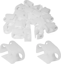 Uenhoy 20 Pcs Plastic Tubing Clamps, Small Hose Shut 3-6mm / 1/8-1/4, White 