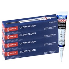 4x DENSO Glühkerzen + LIQUI MOLY Fett für DS 3 4 II 7 CITROEN BERLINGO C-ELYSEE