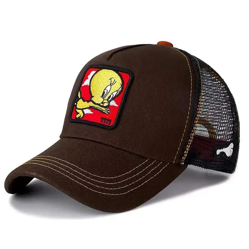 Mesh Baseball Cap Anime Cartoon Animal Patch Embroidery Usa