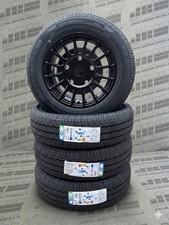 16" JBW TMS GLOSS BLACK ALLOY WHEELS+ VAN TYRES FORD TRANSIT CUSTOM (SET OF 4)