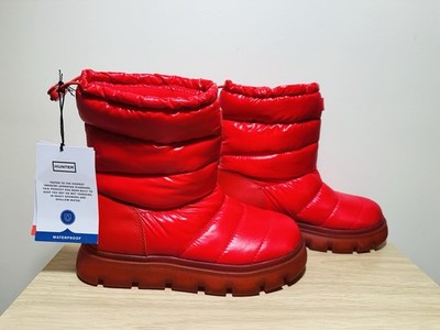 Hunter Maribel waterproof insulated mid-calf puffer boots red NWOB size 6