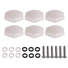 Lovermusic Guitar Tuner Machine Head Buttons White Pearl Tuning Key Square 