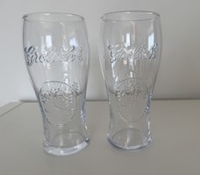 2 X Grolsch Embossed Pint Glasses. Excellent Condition