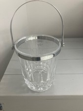 vintage 1960s cristal d' arques ice bucket cutglass height 12cm width 11cm