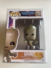 Funko Pop! Figura Vinilo Marvel Guardianes de la Galaxia Groot #202