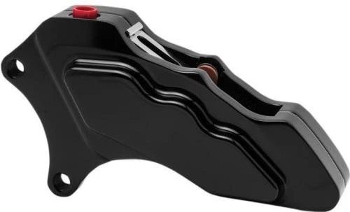 Pinza de freno delantera izquierda Hawg Halters Inc Direct atornillable de 6 pistones - negro anodiz Foto 2 de 4