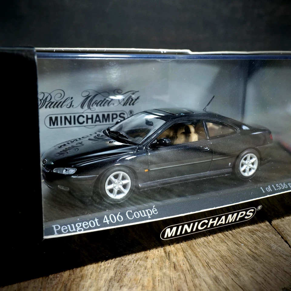 MINICHAMPS Peugeot 406 Cupé, Gris Cosmos, Edición Limitada Diecast, 1/43 En Caja Foto 2 de 4