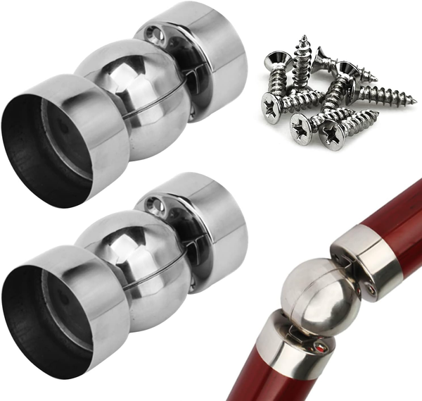 Endkappen FüR Handlauf, 44.6 Mm, Runde Edelstahl-Handlauf-Endkappen (2 Paar), Mi-image
