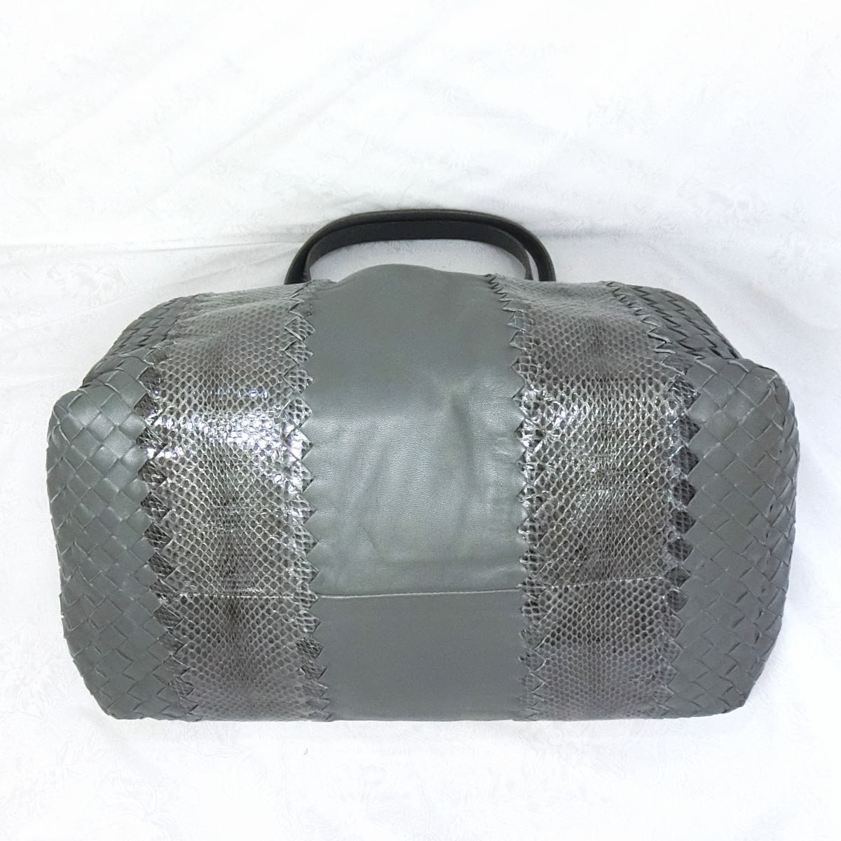 Bottega Veneta Intrecciato Nappa Ayers Tote Gray Leather thumbnail 3