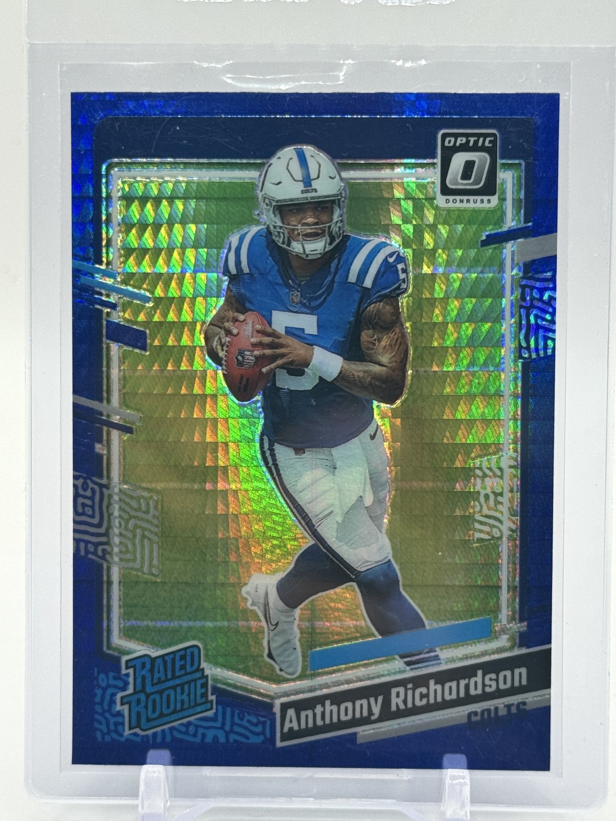 2023 Donruss Optic #247 Anthony Richardson Blue Hyper