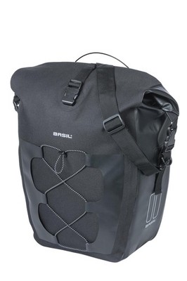 Basil Move Fahrrad-Schultertasche MIK Studs - 15L, Schwarz, Wasserabweisend, Ink