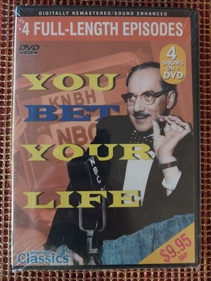 You Bet Your Life (DVD, 4 Classic Shows) NEW, Sealed