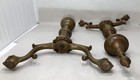 18th-19th Century ￼Federal Solid Brass Chippendale Andirons Ball & Claw Feet Urn — photo 9