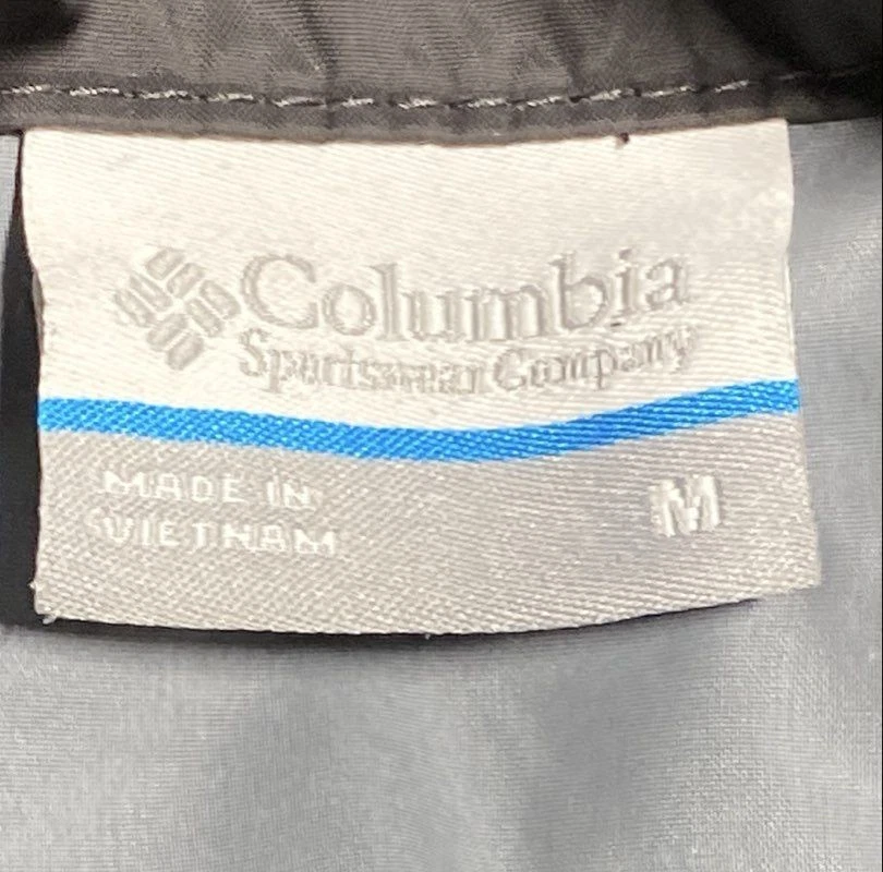 Columbia Glennaker Lake Gris Negro Colorblock Chaqueta de Lluvia con Capucha Para Hombre M Foto 3 de 4
