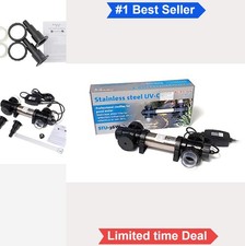 Pond Clarifier Stainless Steel 36W UV Light 8000 Gallon Aquarium Filter Bulb