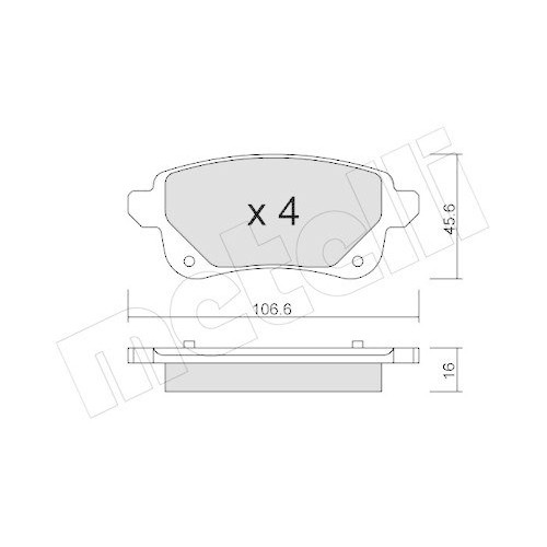 Plaquettes de frein Metelli 22-1112-0 à haute dissipation thermique