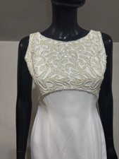 Vintage Lady Eleanor cream beaded mermaid wedding dress Sz 8 