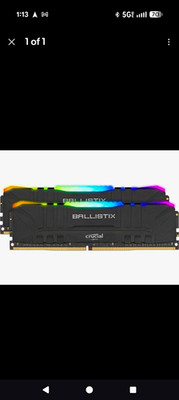 Crucial Ballistix RGB DDR4 SDRAM DIMM 288-Pin Desktop RAM 2-Module Kit
