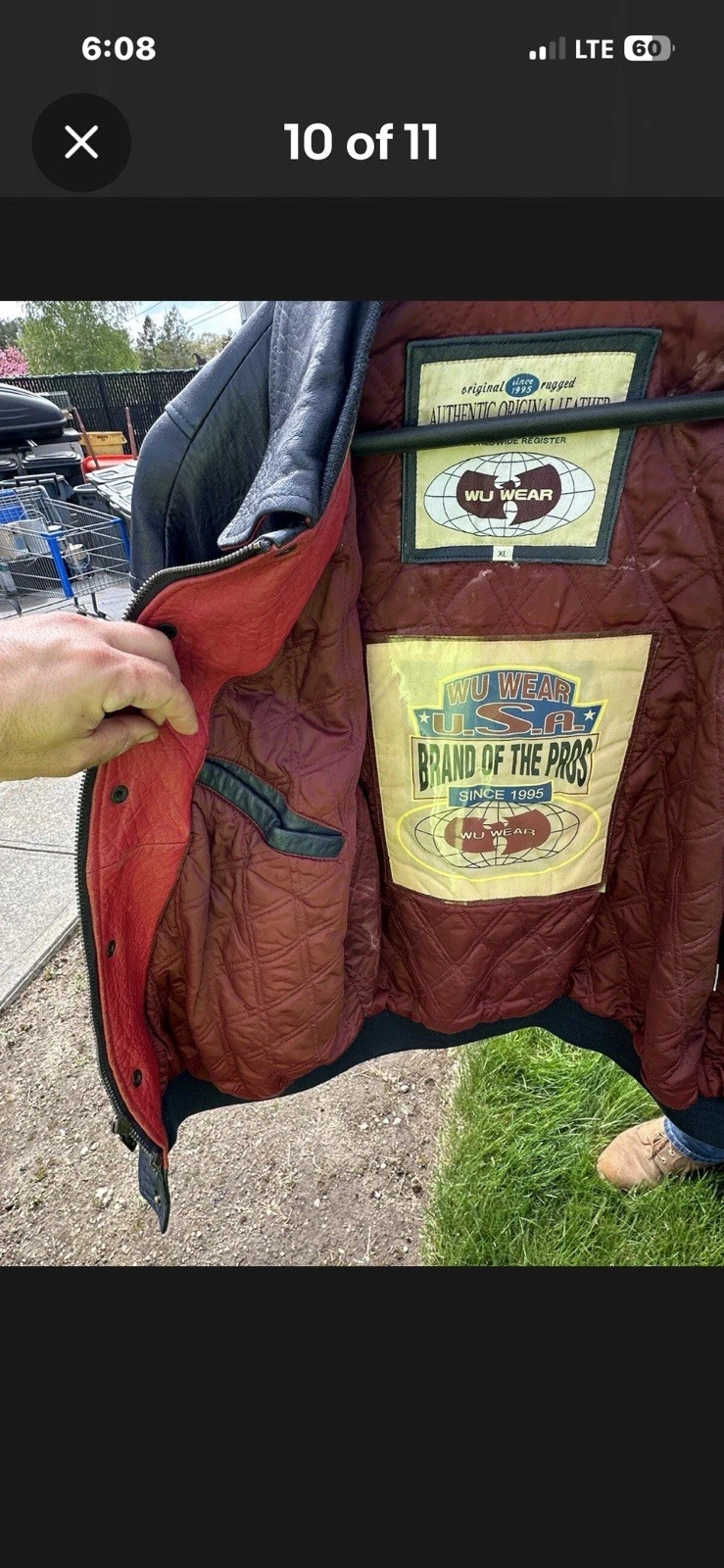 Wu Tang Vintage Leather Jacket - product detail image 3