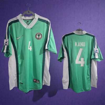 NIGERIA Home - FIFA World Cup 1998 - Soccer - NWANKWO KANU # 4