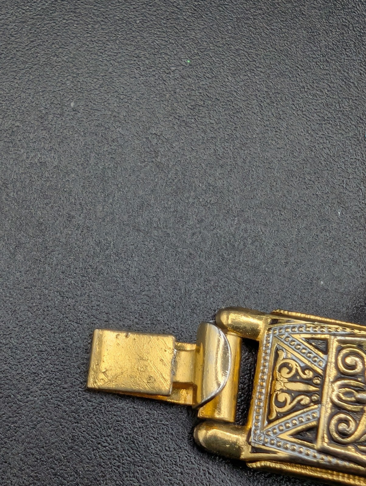 VTG Unsigned Damascene Panel Bracelet Stylized Bi… - image 9