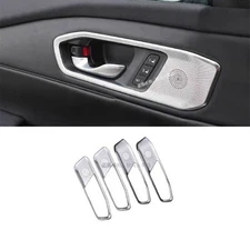 For Honda Accord EX 2023-24 stainless Matte Silver Inner Door Handle Bowl Frame