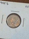 US Mercury Dime 1945S 10c AU VERY NICE DETAIL — photo 1