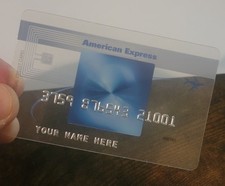American Express FAKE Credit Card, Transparent, Promotional, Advertising