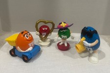 Vintage Lot Of 4 M&M Mars Candy Company Figures 2 Mini Dispensers 1996-1998