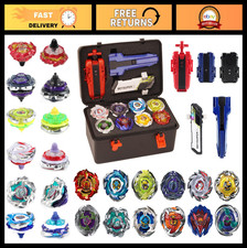 Burst Gyro Toy Set - 12 Spinning Tops  2 Launchers - Battle Game for Kids 6-12 
