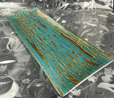 Rolling Tray Smoking Rolling Tray rectangular glass plaque turquoise base